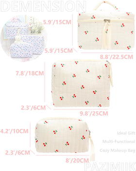 PAZIMIIK middle pouch features a secure mesh pocket for brushes and small items.