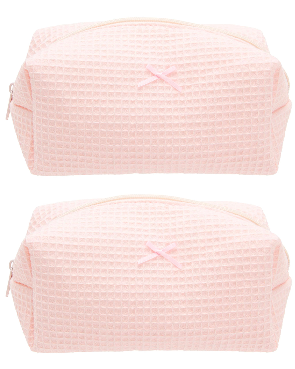 PAZIMIIK cozy makeup bag in light pink, ideal travel companion for cosmetics.