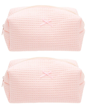 PAZIMIIK cozy makeup bag in light pink, ideal travel companion for cosmetics.