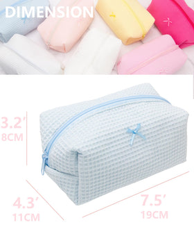PAZIMIIK blue toiletries bag with zipper keeps essentials neatly stored