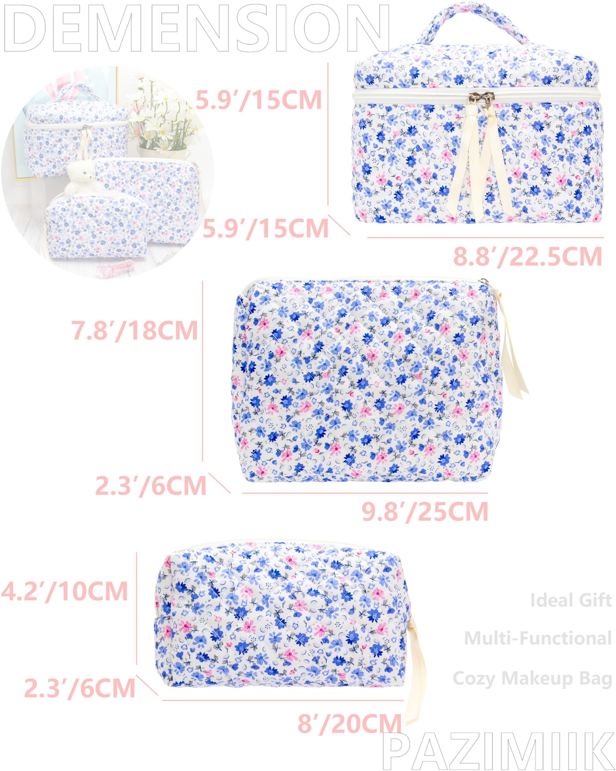 PAZIMIIK mesh pocket to organize brushes and small items