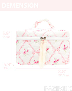 PAZIMIIK quilted makeup bag soft texture adds luxury to daily routine