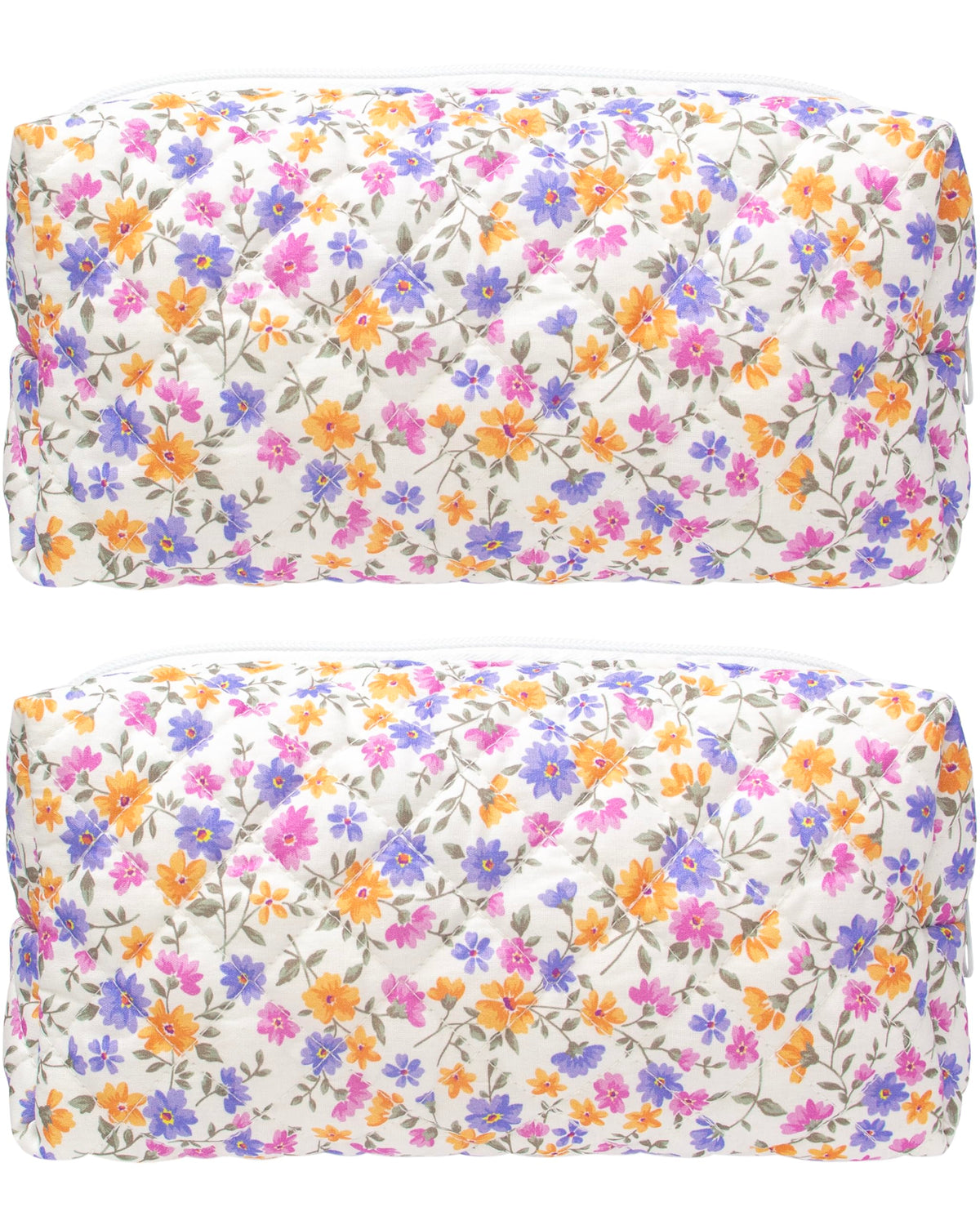 PAZIMIIK vintage quilted makeup bag display for elegant travel storage