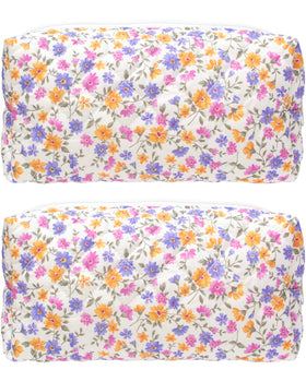 PAZIMIIK vintage quilted makeup bag display for elegant travel storage