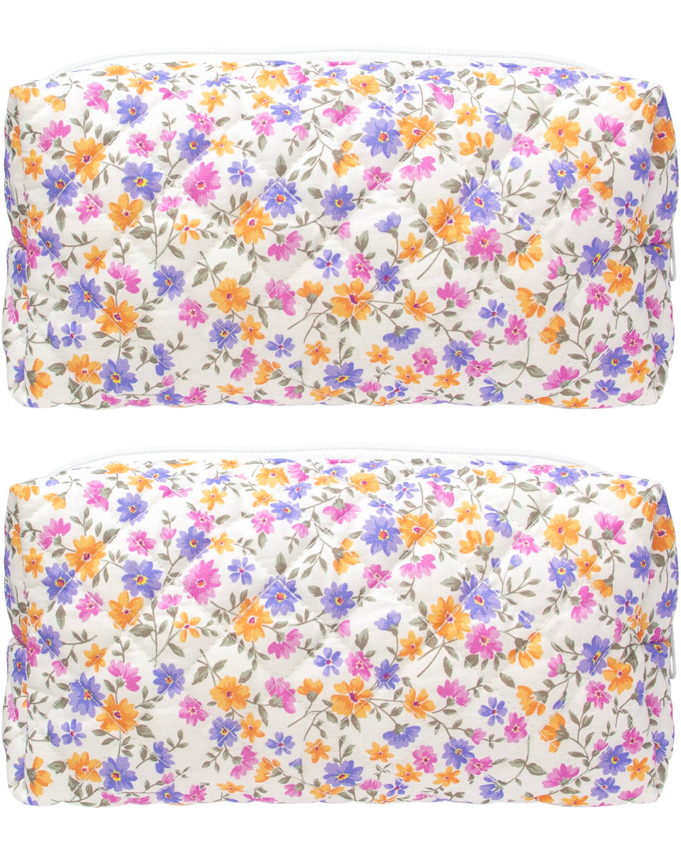 PAZIMIIK vintage quilted makeup bag display for elegant travel storage