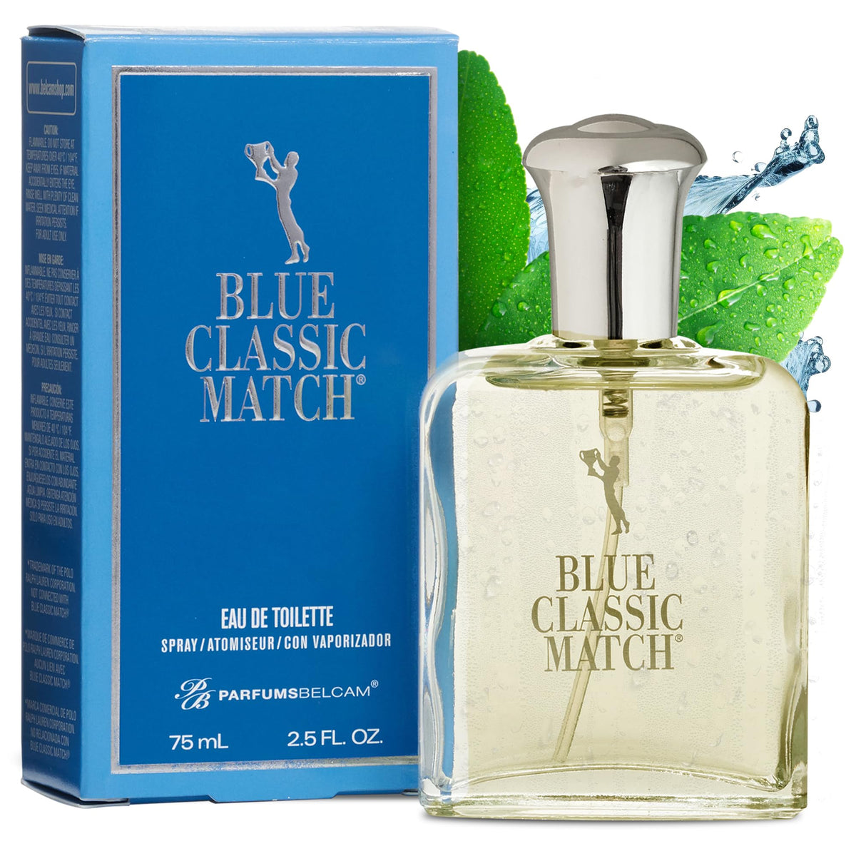PB ParfumsBelcam Deep Blue bottle pour for daily freshness.