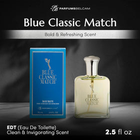 PB ParfumsBelcam Deep Blue label closeup highlights citrus and marine depth.