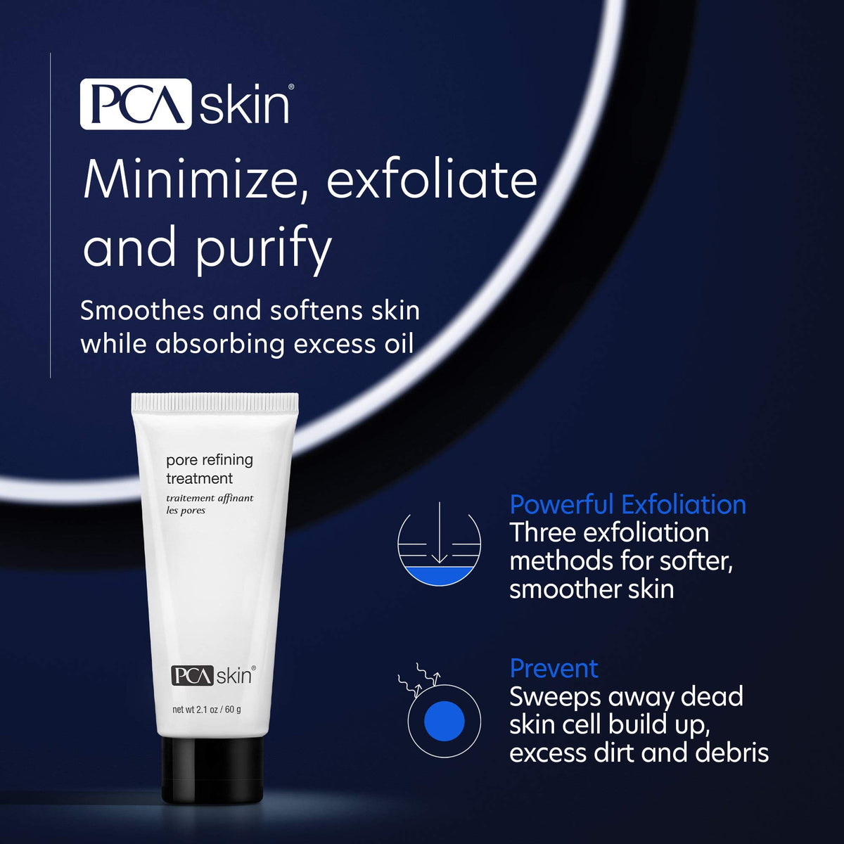Texture close-up reveals pumice and rice powder for gentle dead-skin removal.