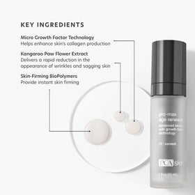 Application on face and neck with PCA SKIN Pro Max Age Renewal for lifting effect.