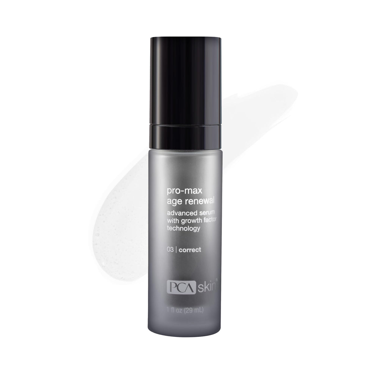 PCA SKIN Pro Max Age Renewal bottle pump for precise, mess-free application.
