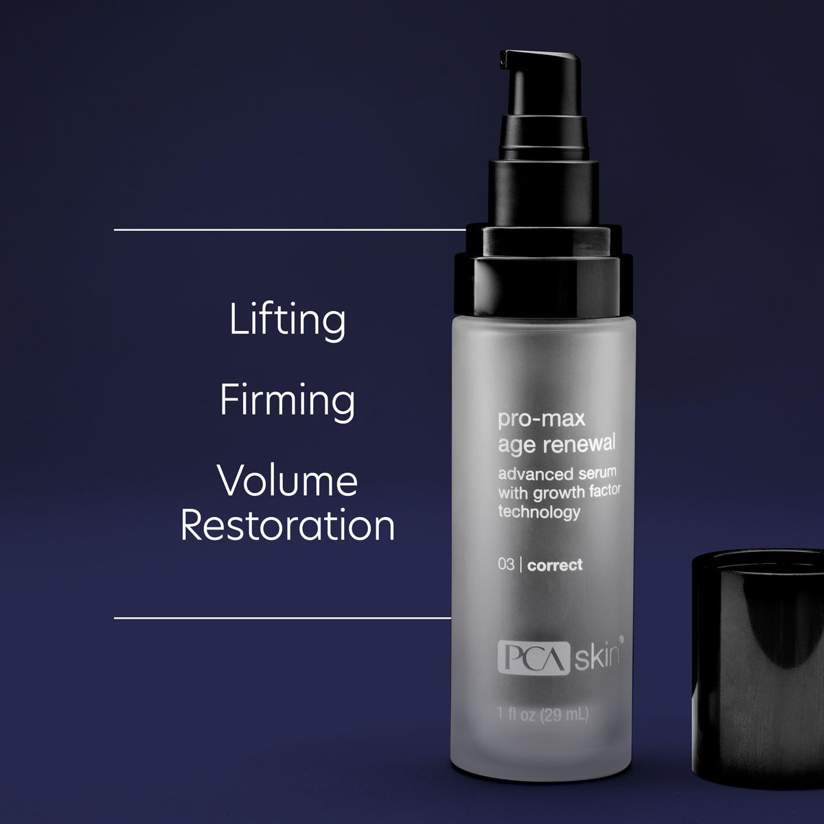 Close-up of skin texture after using PCA SKIN Pro Max Age Renewal.