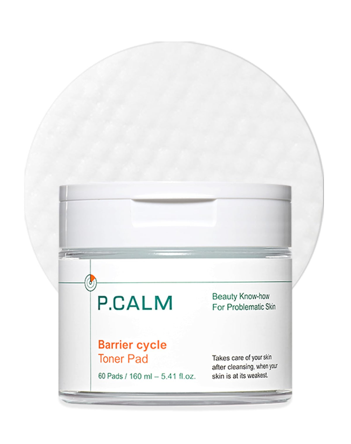 P.CALM Barrier Cycle Toner Pad packaging for gentle daily soothing.
