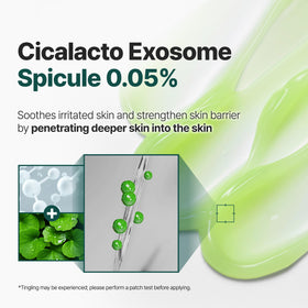 Cream being spread on skin with P.CALM CicaLacto Exosome 45 to moisturize