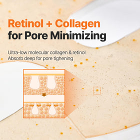 P.CALM hydrating gel mask close-up showing lightweight absorption.