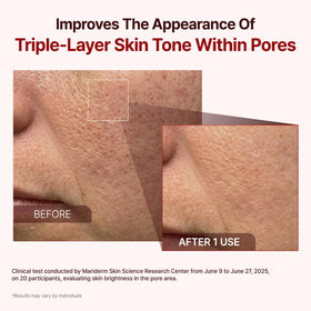P.CALM Red Rice Bubble Deep Mask rinse-off revealing fresh, balanced skin.