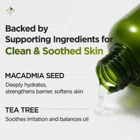 P.CALM Underpore removes makeup gently, leaving skin refreshed.