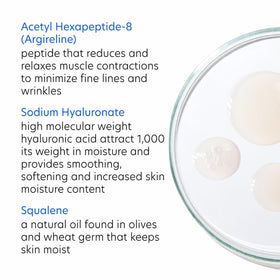 Eye-area application image highlights targeted care for delicate areas.