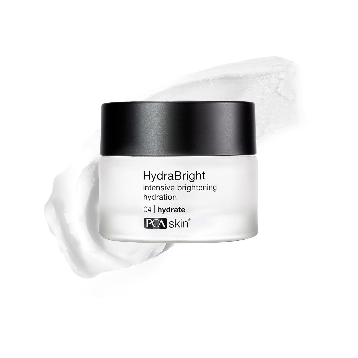 PCA SKIN HydraBright jar close-up showing hydrating cream for radiant skin.