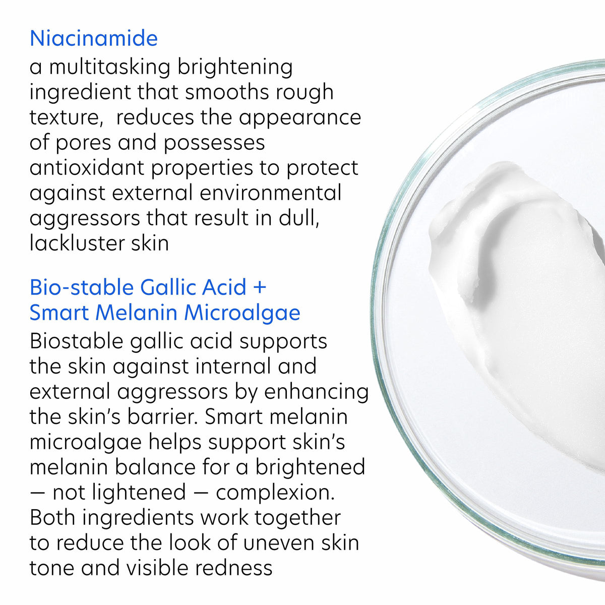 PCA SKIN HydraBright texture swatch reveals creamy, luminous finish.