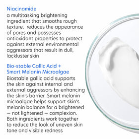PCA SKIN HydraBright texture swatch reveals creamy, luminous finish.