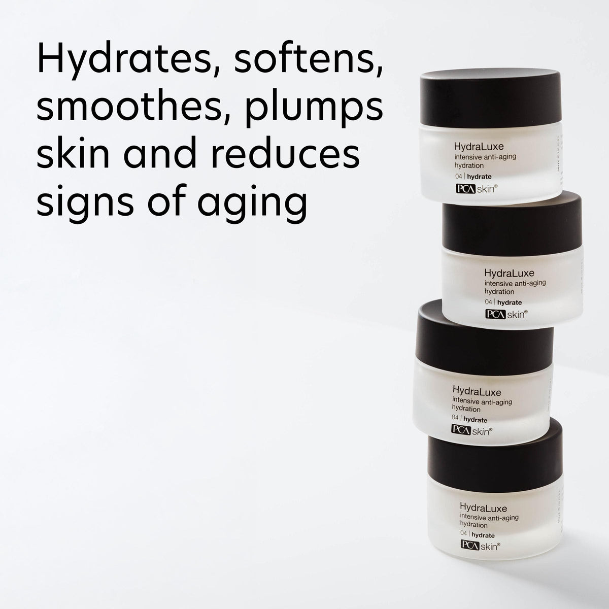 PCA SKIN HydraLuxe morning application suggests a light, long-lasting moisturization.