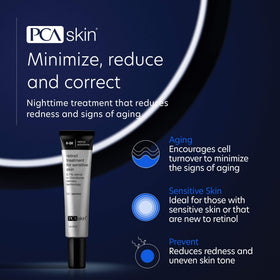 PCA SKIN Retinol Treatment texture on skin with calm finish