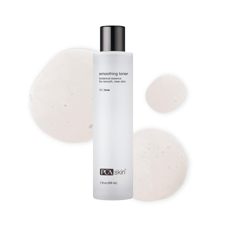 PCA SKIN Smoothing Toner bottle front, alcohol-free formula for clearer pores.