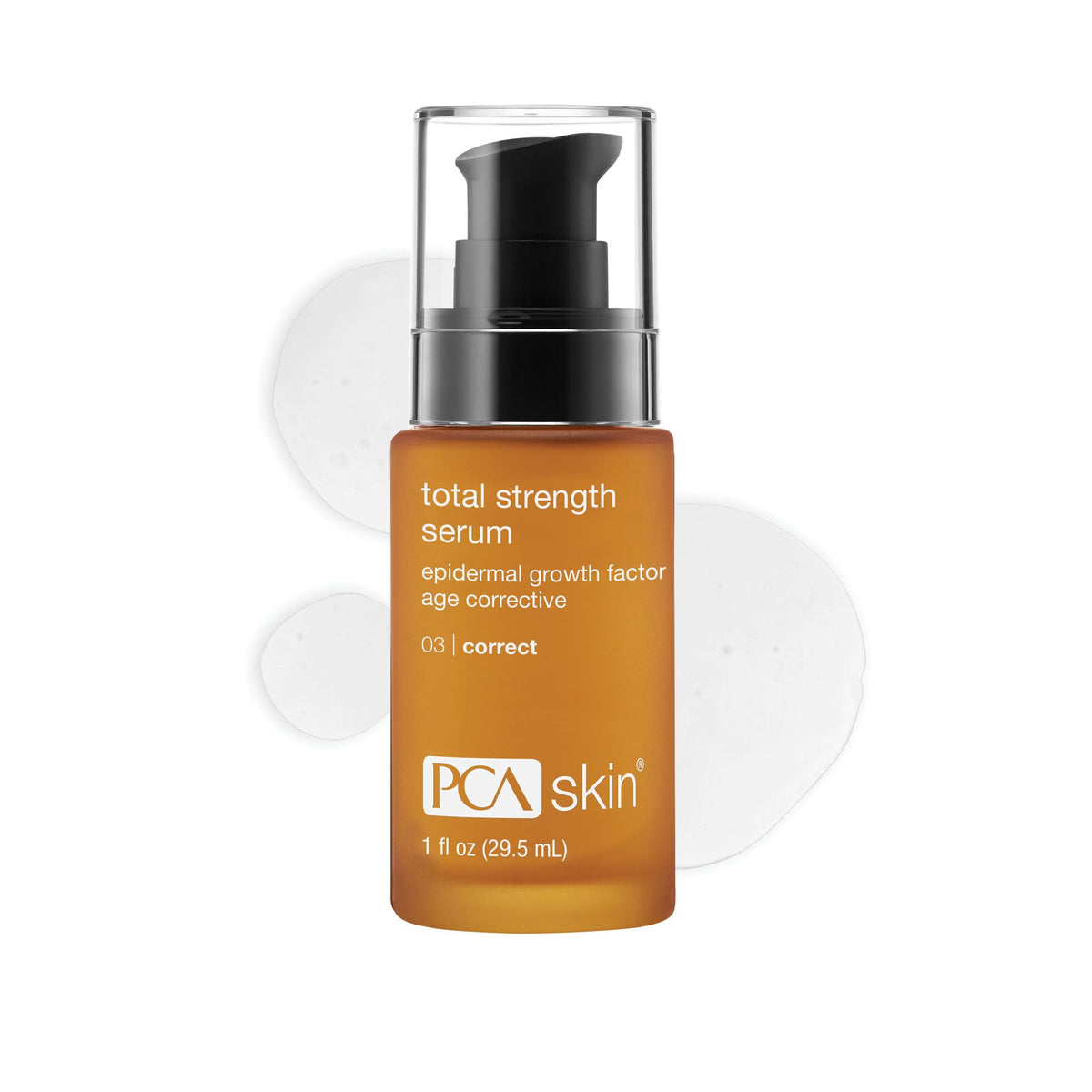 PCA SKIN Total Strength bottle close-up with anti-aging formula