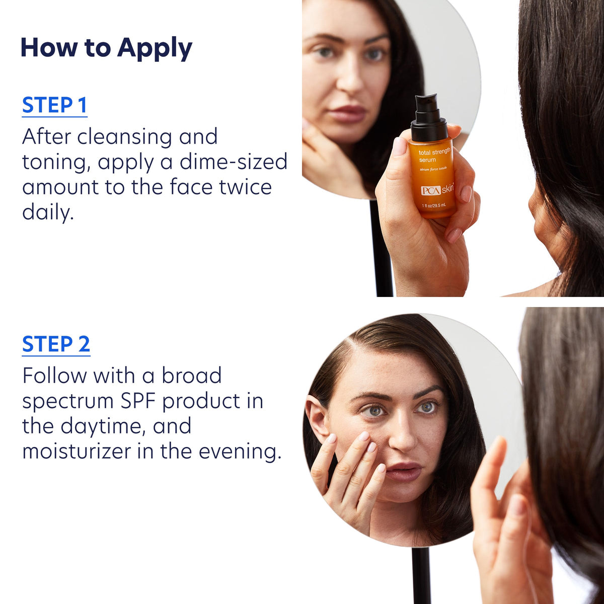 PCA SKIN Total Strength serum pump for easy daily application