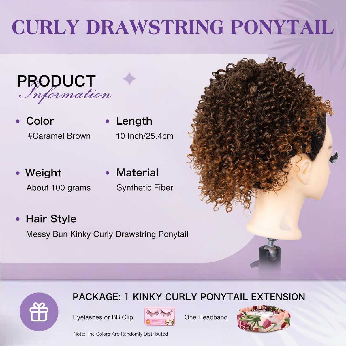 Pcololin drawstring ponytail being worn in a low bun