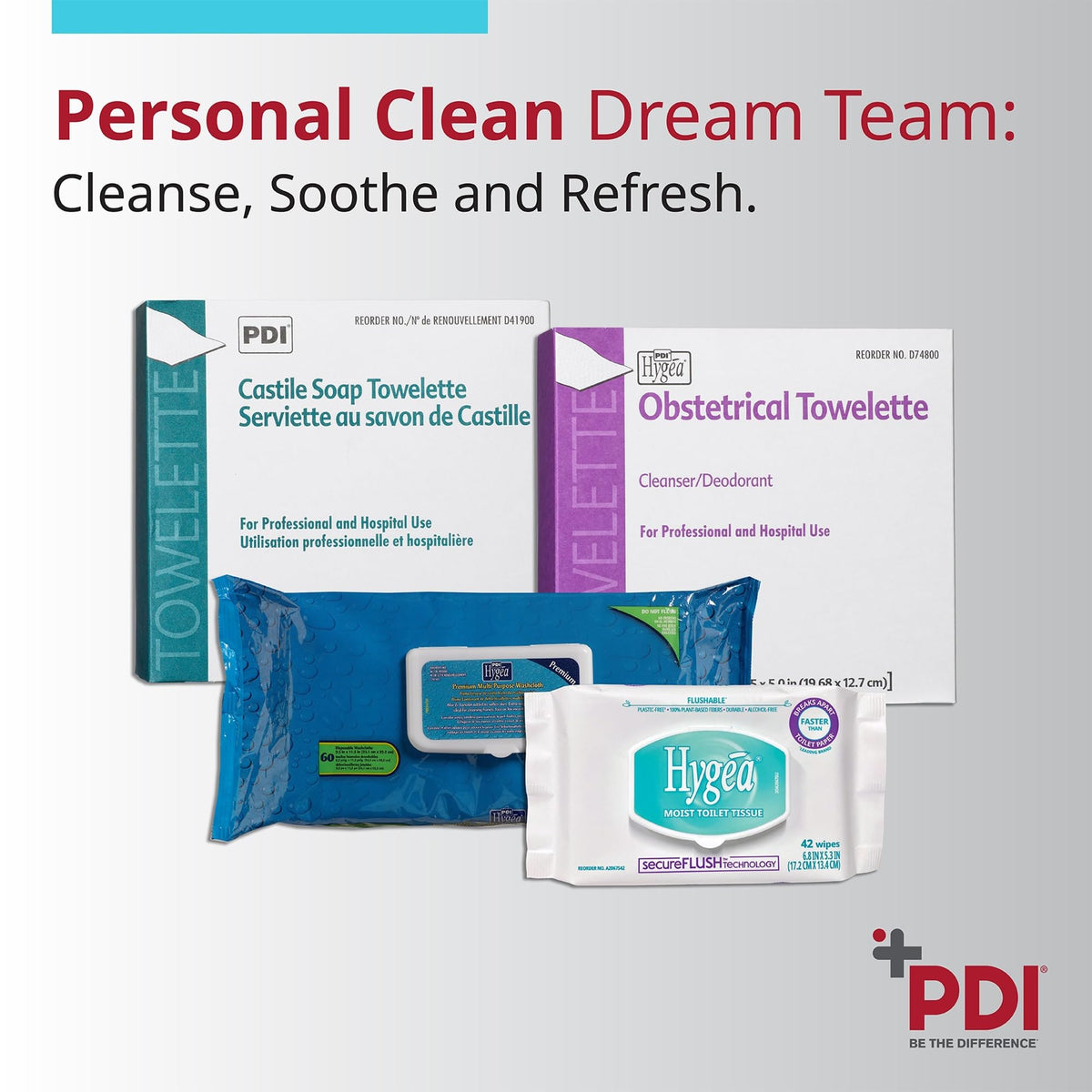 PDI D41900 wipe used in midstream clean catch procedure context