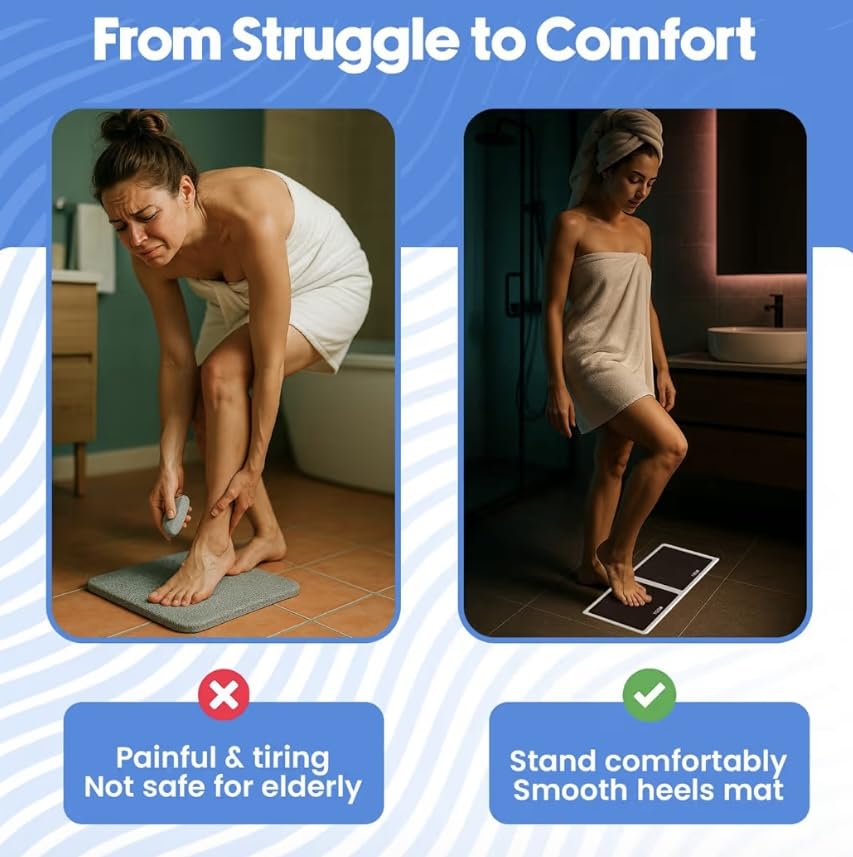 PDQR premium pumice mat callus removal for quick at-home foot refreshment.