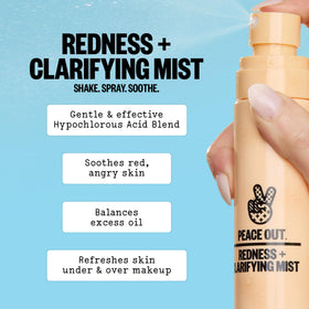 PEACE OUT mist on-the-go keeps skin balanced and refreshed.