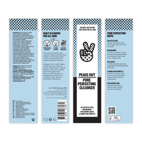 Peace Out Pore Perfecting Cleanser lather on skin hints at gentle exfoliation