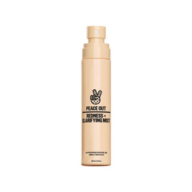 PEACE OUT Redness + Clarifying Mist bottle for easy on-the-go skin refresh.