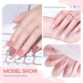 PEACECOLOR 6-color extension gel palette for versatile nail designs