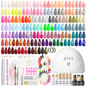 PEACECOLOR 82-piece gel kit with UV lamp for salon-like at-home manicures.
