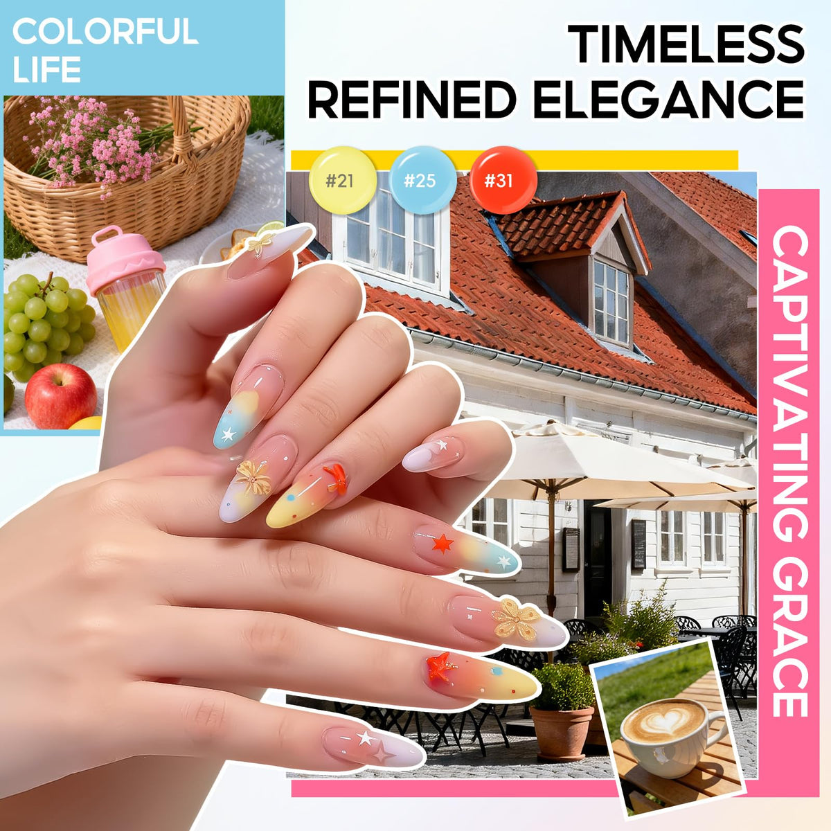 PEACECOLOR cat eye gel polish adds shimmering effects under light.