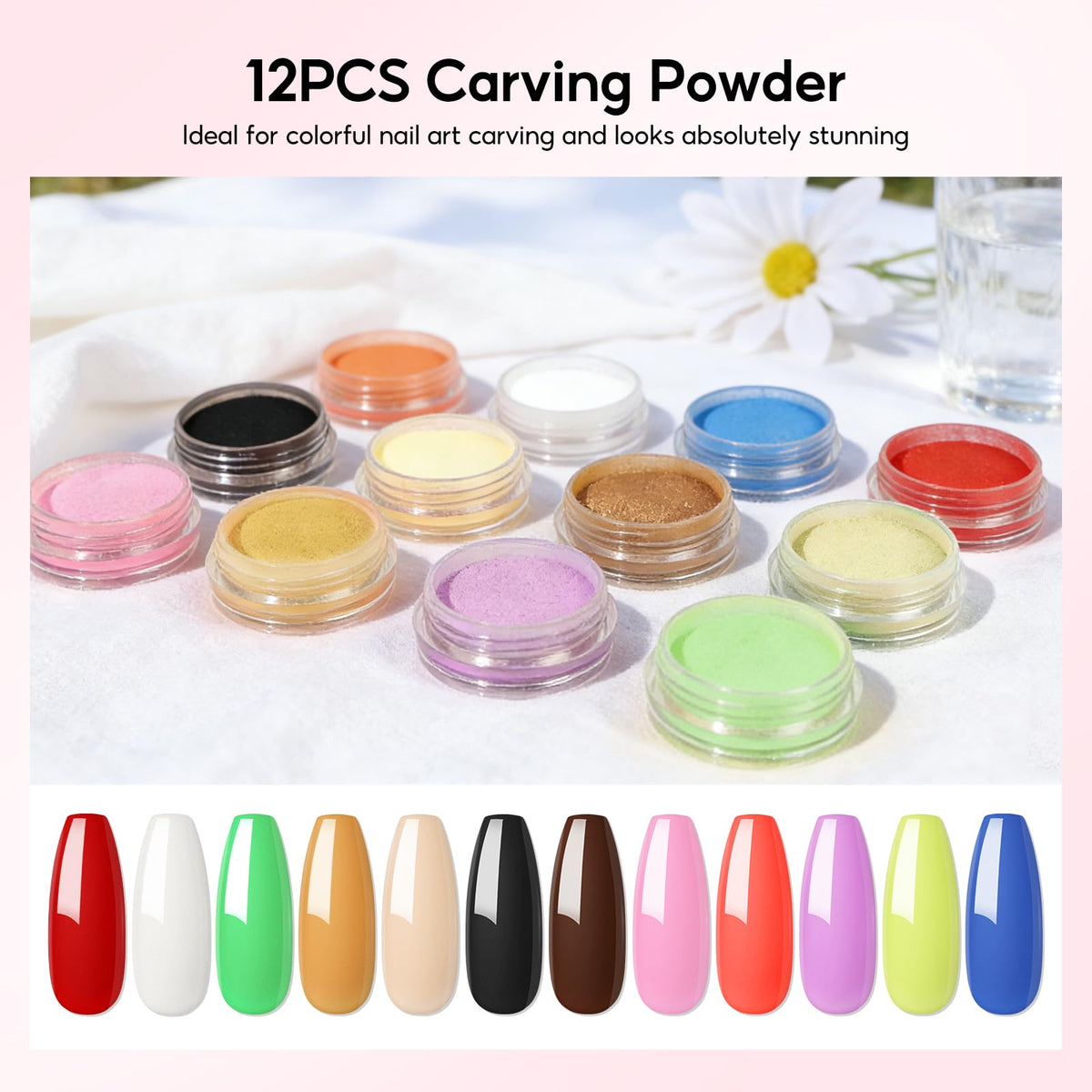 PEACECOLOR glitter powder varieties for nail designs