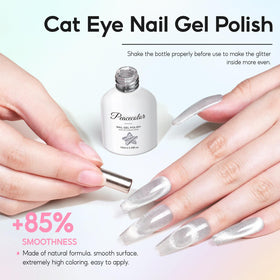 PEACECOLOR glitter top coat adds sparkle to designs.