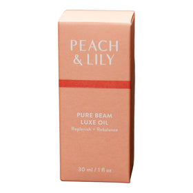 Peach & Lily Pure Beam Luxe Oil on the face, fast absorption and silky finish