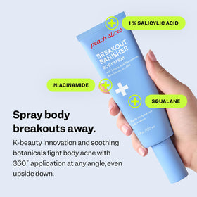Peach Slices Breakout Banisher ingredients close-up for clear-looking skin
