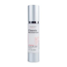 Peaches Skin Care hydrating moisturizer bottle pour for lasting daily moisture