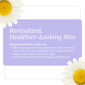 Peaches Skin Care Luminescent Lifting Serum with daisy flower extract highlight
