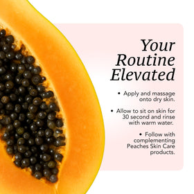 Peaches Skin Care skin glow after use shows refreshed, smoother complexion.