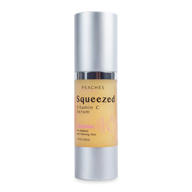 Peaches Skin Care Squeezed Vitamin C Serum bottle for easy daily use and lightweight hydration