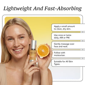 Peaches Skin Care Squeezed Vitamin C Serum smooth texture ready for layering under moisturizer