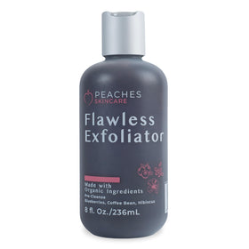 Peaches Skin Care vegan face exfoliator scrub with blueberries for a brighter, smoother complexion.