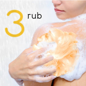 Foamy lather forms with Pears Original Body Wash on a washcloth.