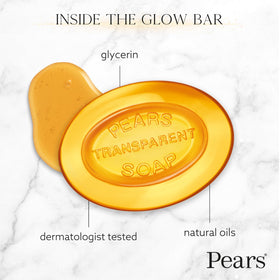 Pears soap close-up shows purity and hand-finished quality.